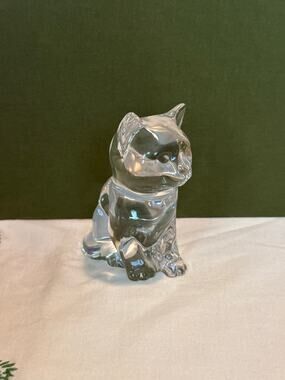 Princess House Crystal Cat • 24% Lead Crystal • Germany • 3.75”